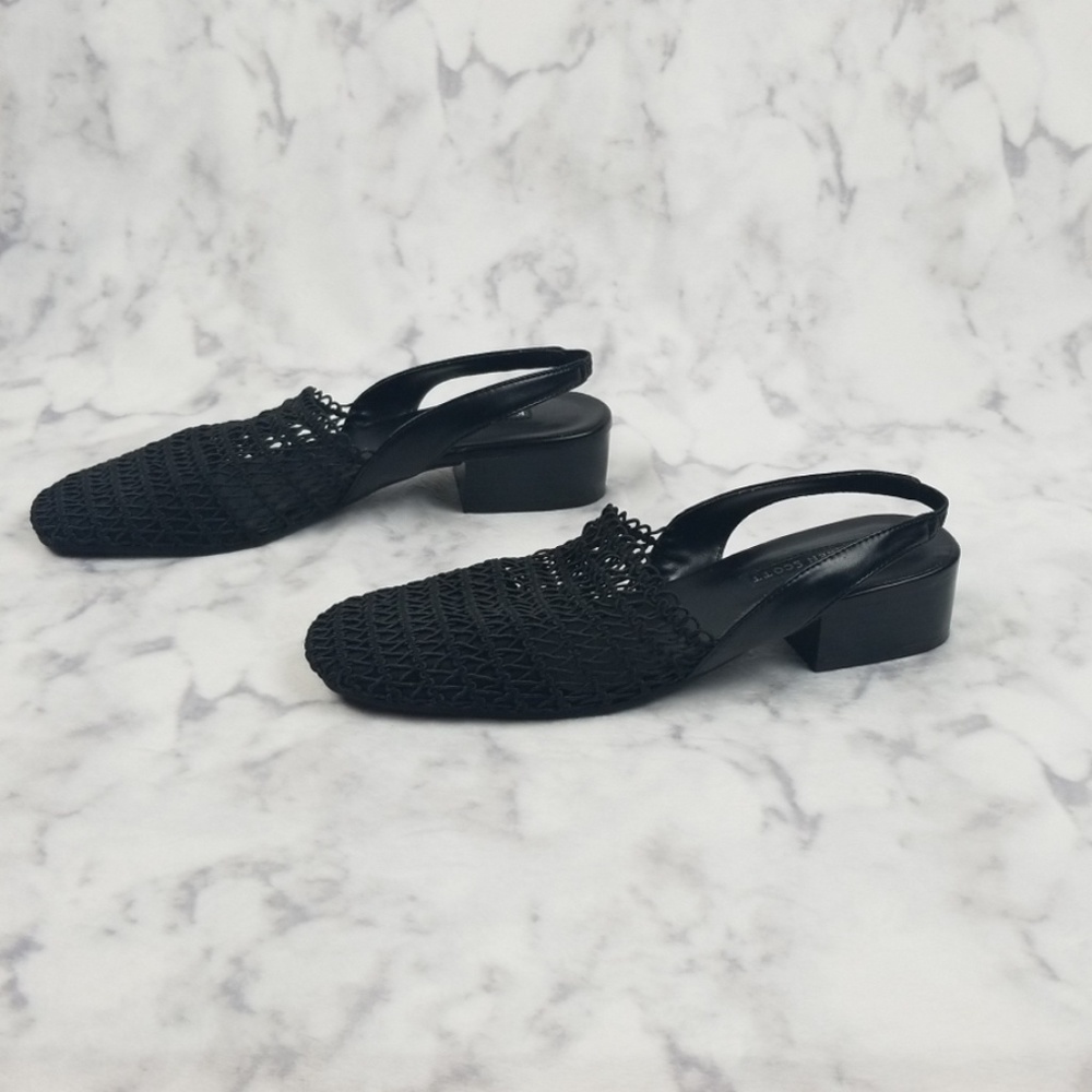 New Karen Scott Macrame Slingbacks black size 7M